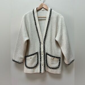 Maje wool ivory cardigan